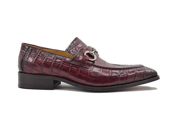 Maurice Crocodile Calfskin Loafer - Burgundy