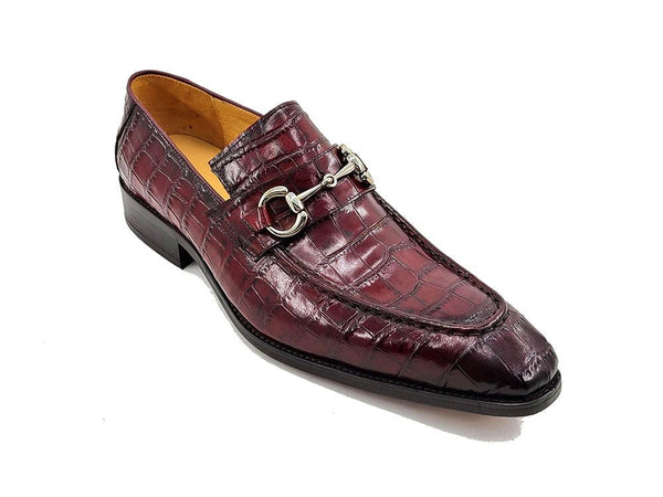 Maurice Crocodile Calfskin Loafer - Burgundy