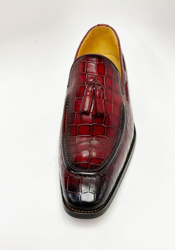 C&E Shoes Calfskin Loafer - Burgundy