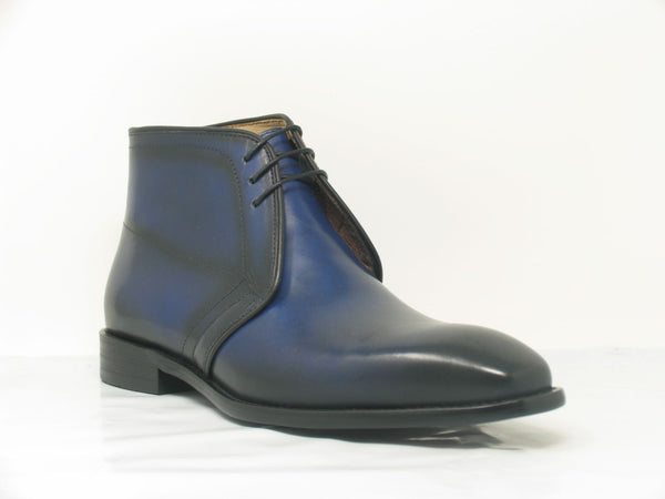 C&E Shoes Chukka Boot Calfskin Blue