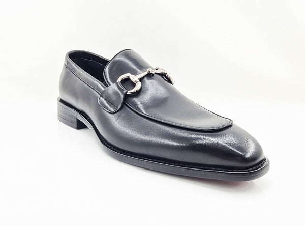 Carrucci Calfskin Loafer - Black