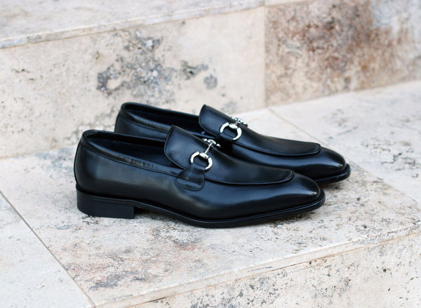 Carrucci Calfskin Loafer - Black