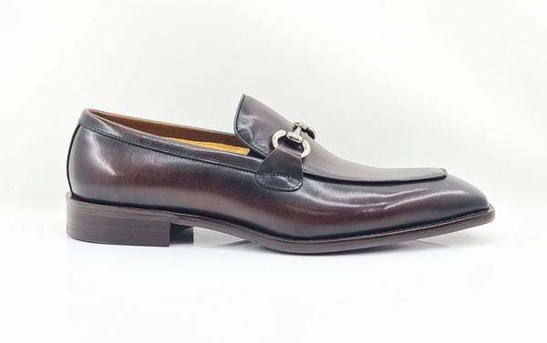 Carrucci Calfskin Loafer - Chestnut