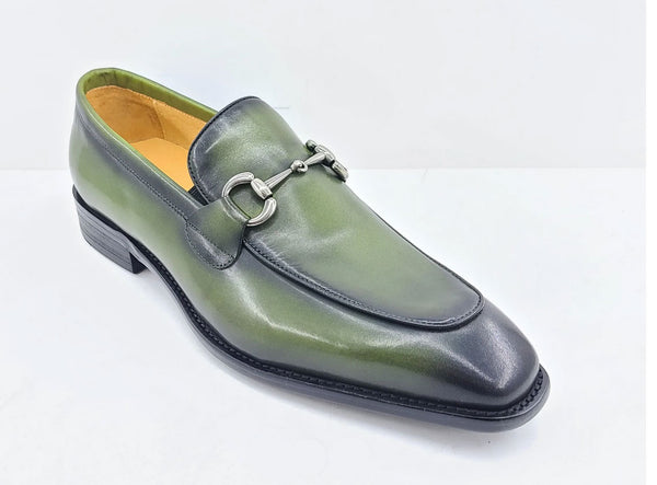 Carrucci Calfskin Loafer - Olive