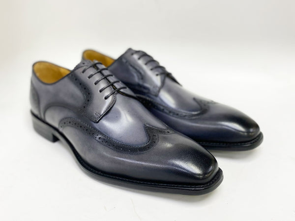 C&E Shoes Leather Lace-Up Shoe - Grey