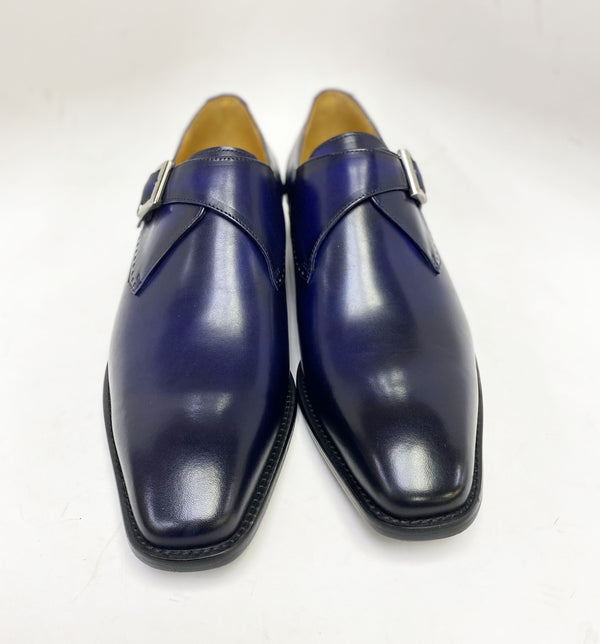 C&E Shoes Leather Monkstrap - Blue