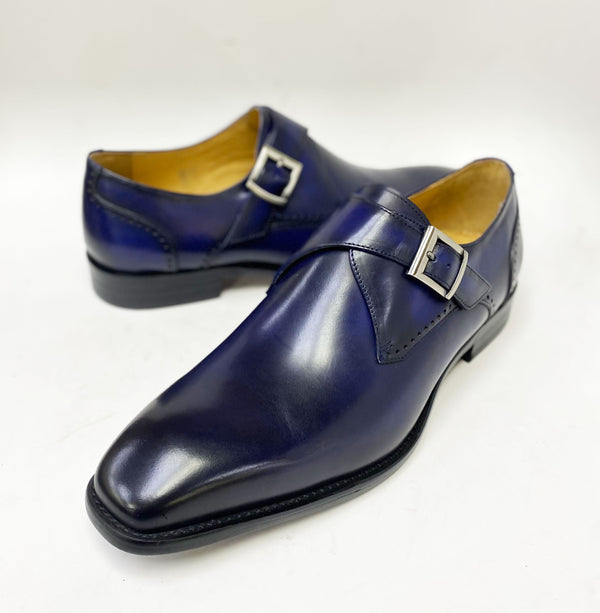 C&E Shoes Leather Monkstrap - Blue
