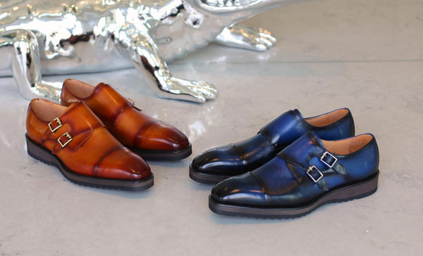 Maurice Calfskin Monkstrap Shoe - Olive