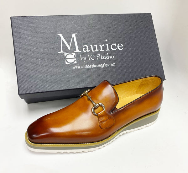 Maurice Horsebit Calfskin Loafer - Cognac