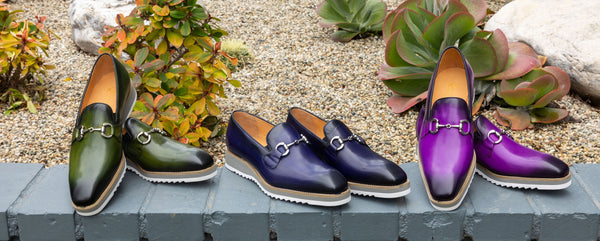 Maurice Horsebit Calfskin Loafer - Purple
