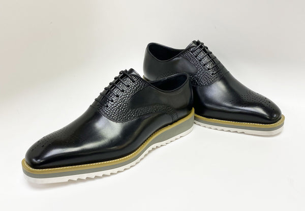 Maurice Calfskin Lace-Up Shoe - Black