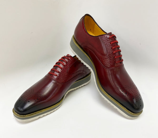 Maurice Calfskin Lace-Up Shoe - Burgundy