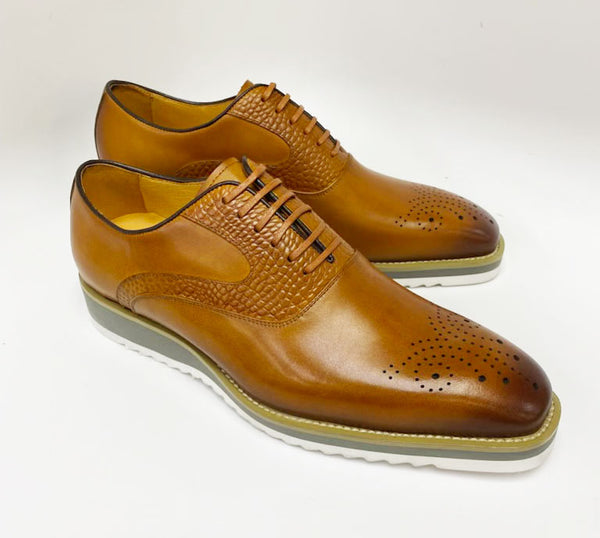 Maurice Calfskin Lace-Up Shoe - Cognac