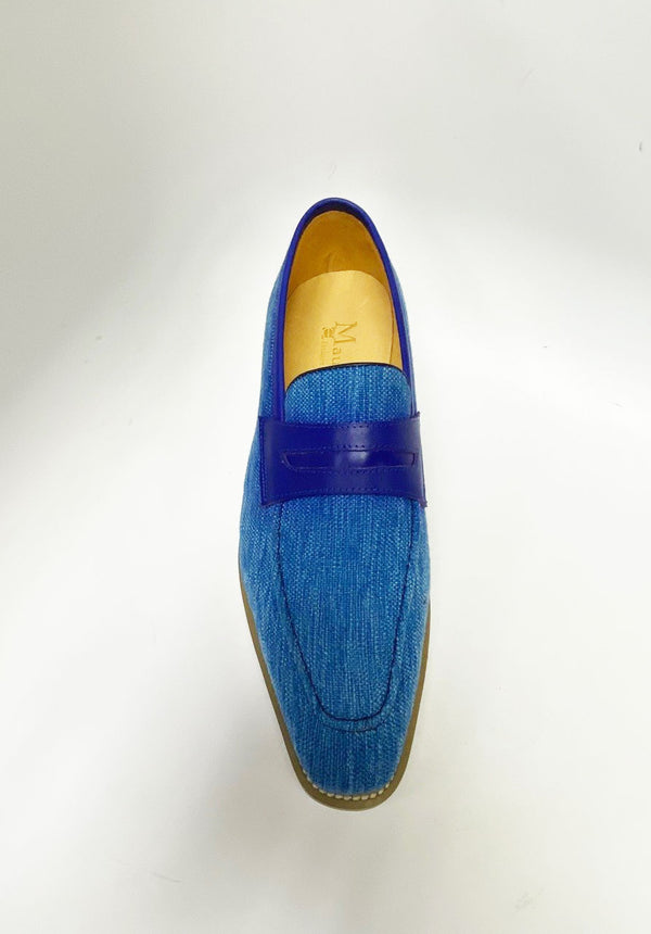 C&E Canvas Calfskin Loafer - Blue