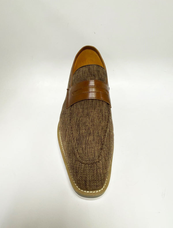 C&E Canvas Calfskin Loafer - Brown