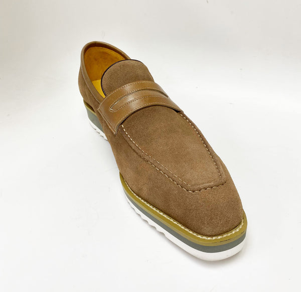 C&E Shoes Suede Penny Loafer - Mocha