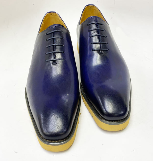 Carrucci Calfskin Oxford - Blue