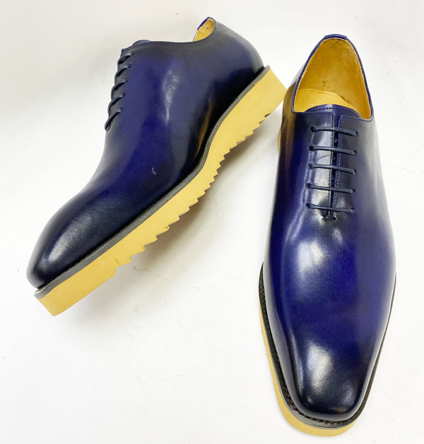 Carrucci Calfskin Oxford - Blue