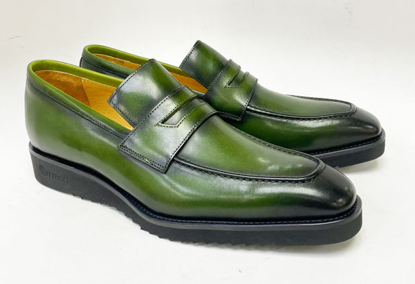 Maurice Calfskin Penny Loafer - Olive