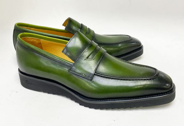 Maurice Calfskin Penny Loafer - Olive