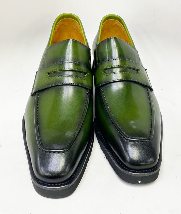 Maurice Calfskin Penny Loafer - Olive