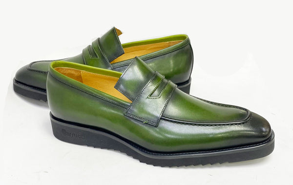 Maurice Calfskin Penny Loafer - Olive
