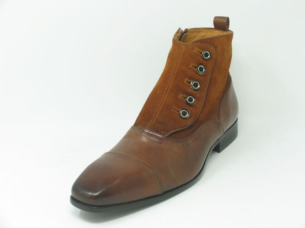 Carrucci Calfskin Slip-On Boot - Brown