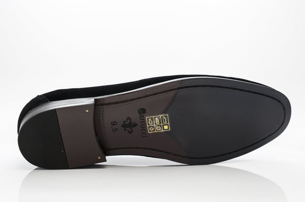 Carrucci Velvet Loafer - Black