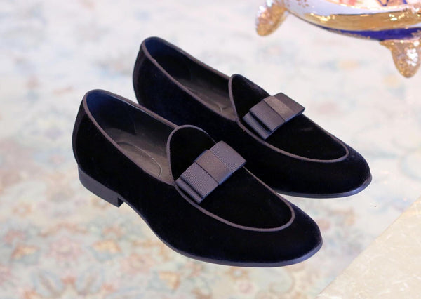 Carrucci Velvet Loafer - Black