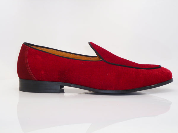 C&E Carrucci Velvet Loafer - Red
