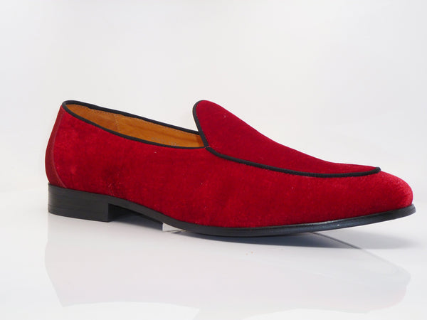 C&E Carrucci Velvet Loafer - Red