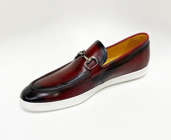 Maurice Horsebit Calfskin Loafer - Burgundy