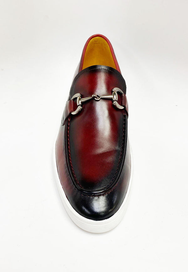 Maurice Horsebit Calfskin Loafer - Burgundy