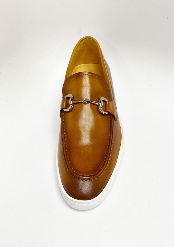 Maurice Horsebit Calfskin Loafer - Cognac