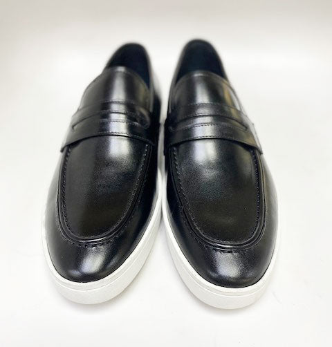 C&E Shoes Calfskin Slip-On Loafer - Black