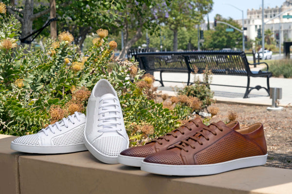 C&E Shoes Calfskin Sneaker - White
