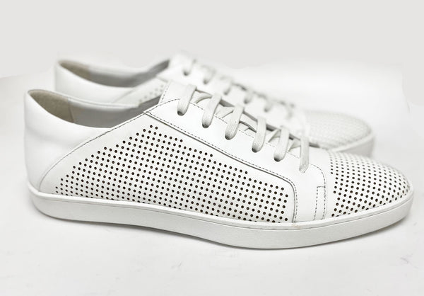 C&E Shoes Calfskin Sneaker - White
