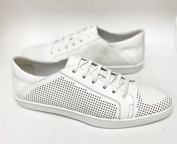 C&E Shoes Calfskin Sneaker - White