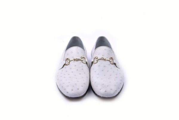 Corrente Ostrich Loafer - White