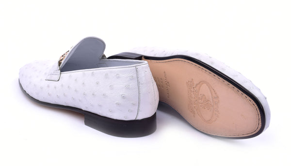 Corrente Ostrich Loafer - White