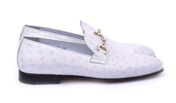 Corrente Ostrich Loafer - White