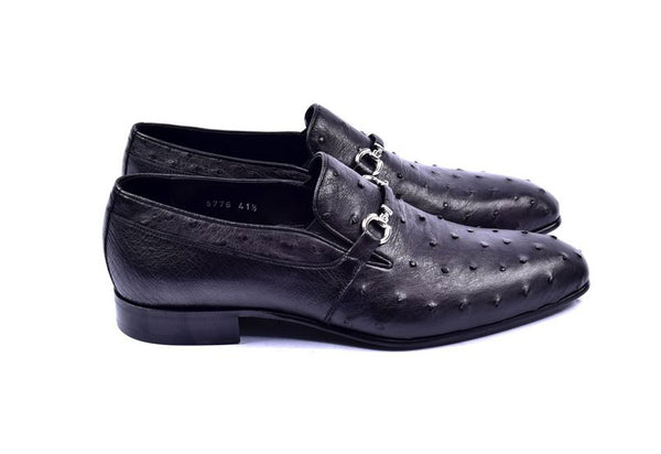 Corrente Ostrich Loafer - Black