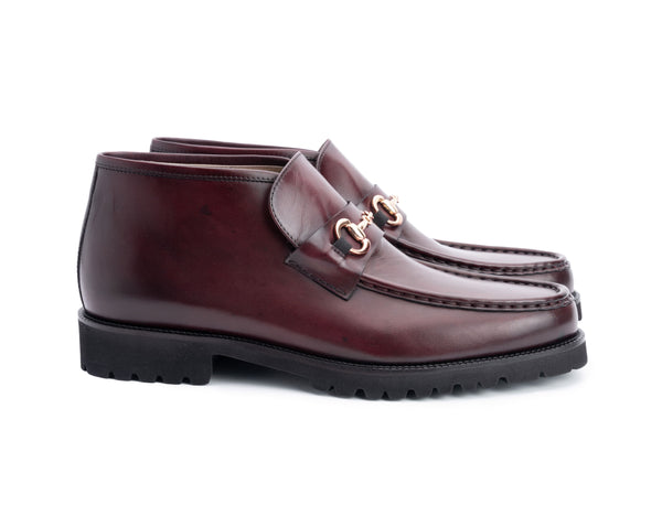 Corrente Calfskin Boot - Burgundy