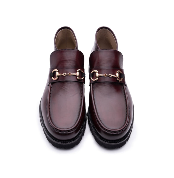 Corrente Calfskin Boot - Burgundy