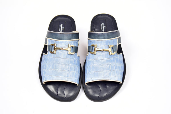 Corrente Calfskin Sandal - Blue