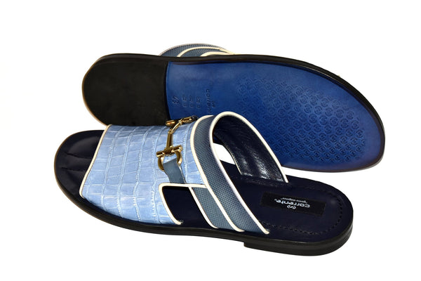 Corrente Calfskin Sandal - Blue