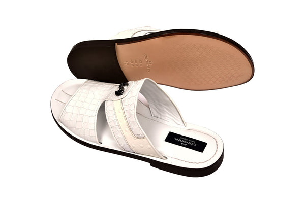 Corrente Calfskin Sandal - White