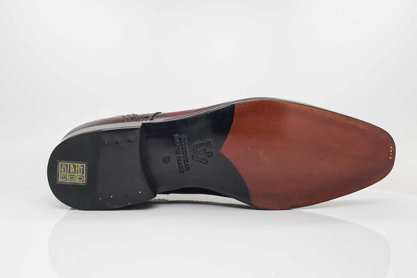 Ugo Vasare Burnished Calfskin Oxford - Burgundy