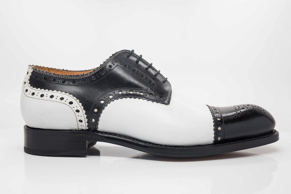 Ugo Vasare Blucher Oxford Calfskin - Black/White