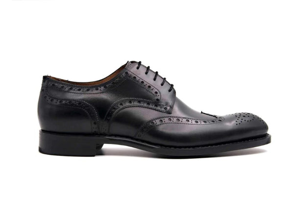 Ugo Vasare Calfskin Wingtip Oxford - Black